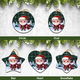 McAulay Hunting Ancient Tartan Christmas Ceramic Ornament - Santa Claus In Kilt Style